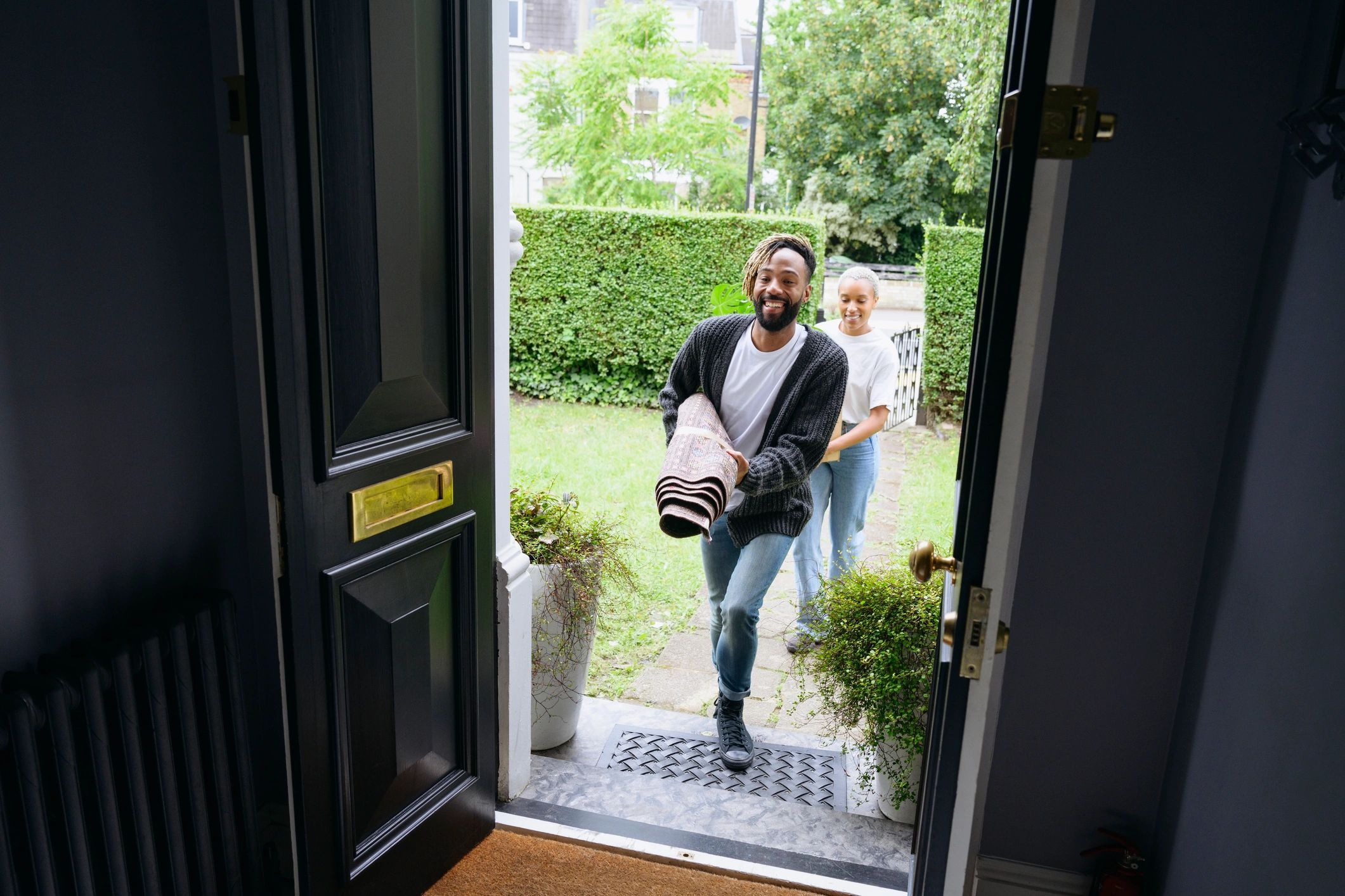 Supportive home moving scene representing bereavement and probate clearance support