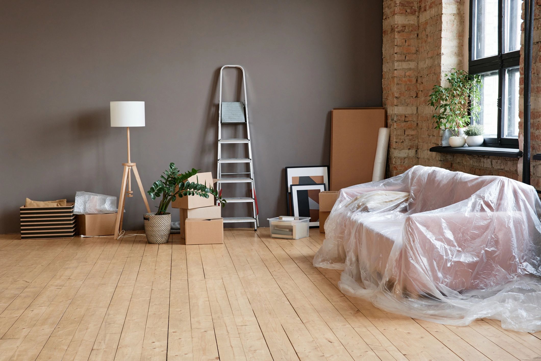 Room prepared for item removal and clearance